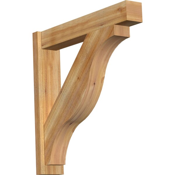 Ekena Millwork Funston Block Rough Sawn Outlooker, Western Red Cedar, 6"W x 32"D x 32"H OUT06X32X32FST05RWR - main